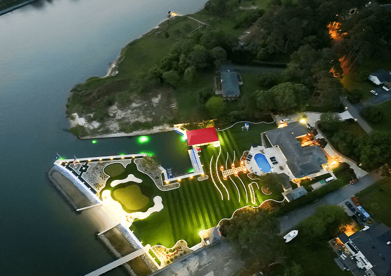 image of ariel view of backyard