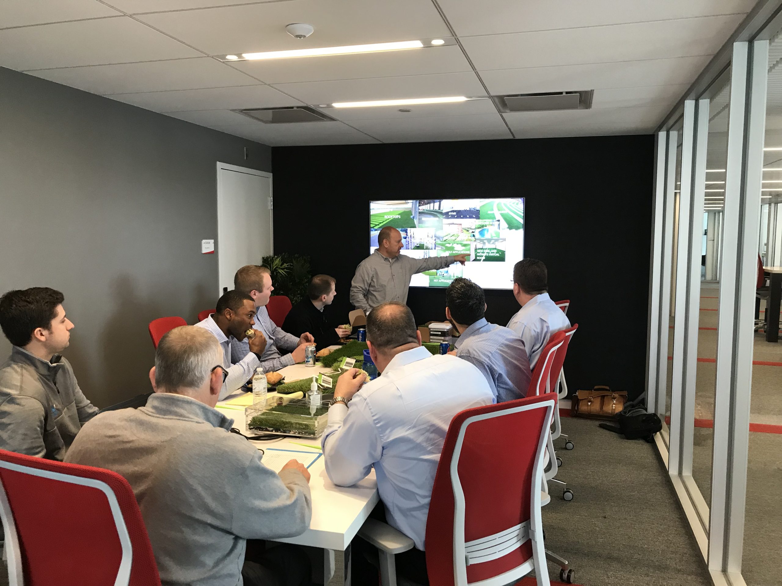 image of a group of people partaking in a lunch and learn