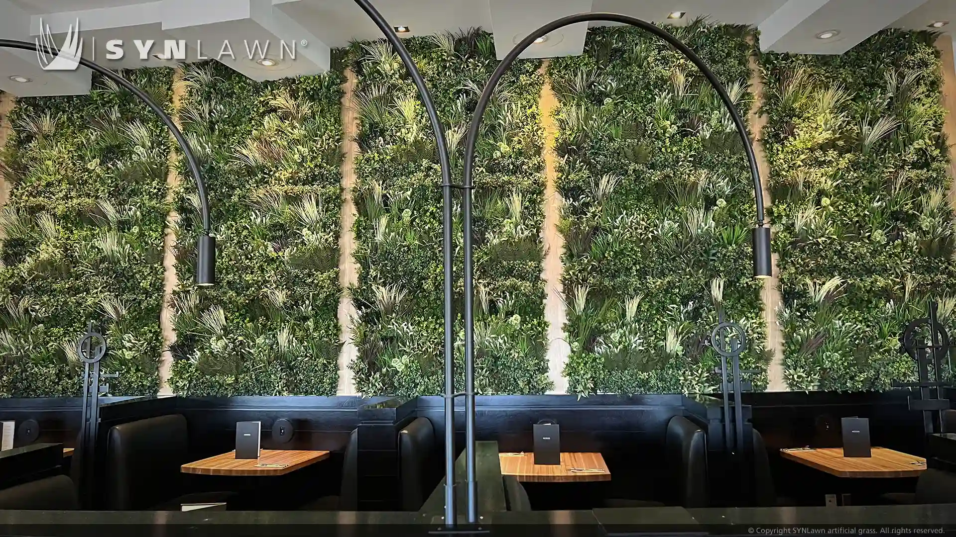 Calico Greens Tuscany Faux Wall Panels at Moxies Casual Dining Restaurant in Toronto Canada image of Calico Greens Tuscany Faux Wall Panels at Moxies Casual Dining Restaurant in Toronto Canada