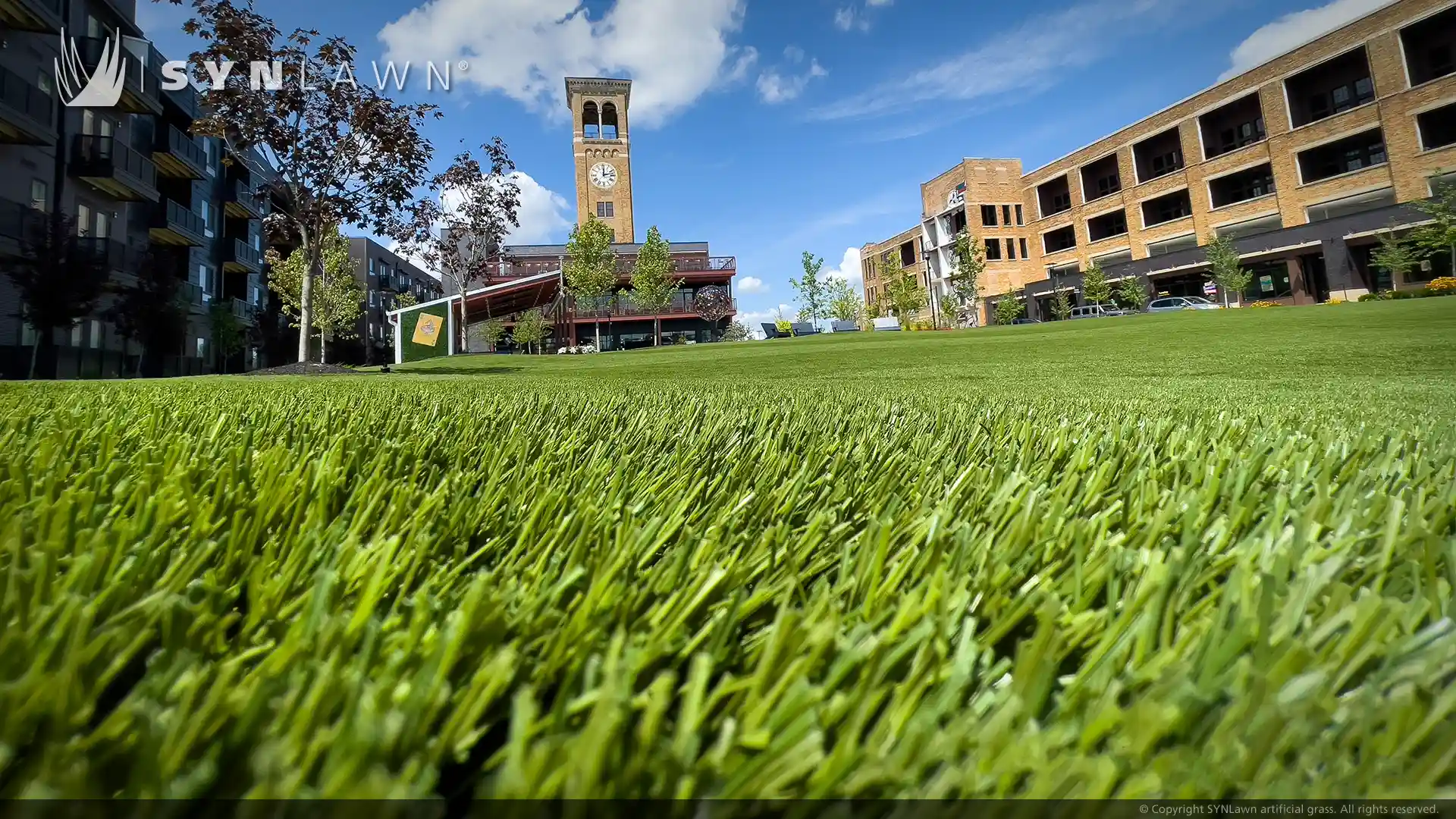 SYNLawn artificial grass at Factory 52 Cincinnati OH image of SYNLawn artificial grass at Factory 52 Cincinnati Ohio