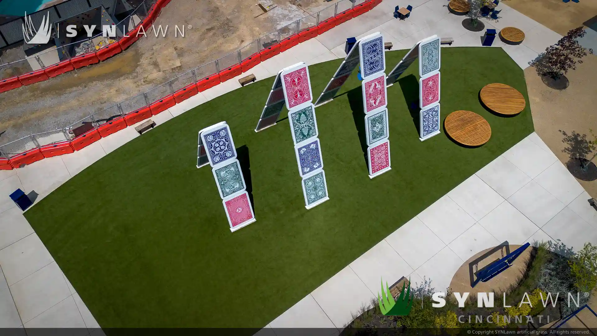 SYNLawn artificial grass at Factory 52 Cincinnati OH image of SYNLawn artificial grass at Factory 52 Cincinnati Ohio