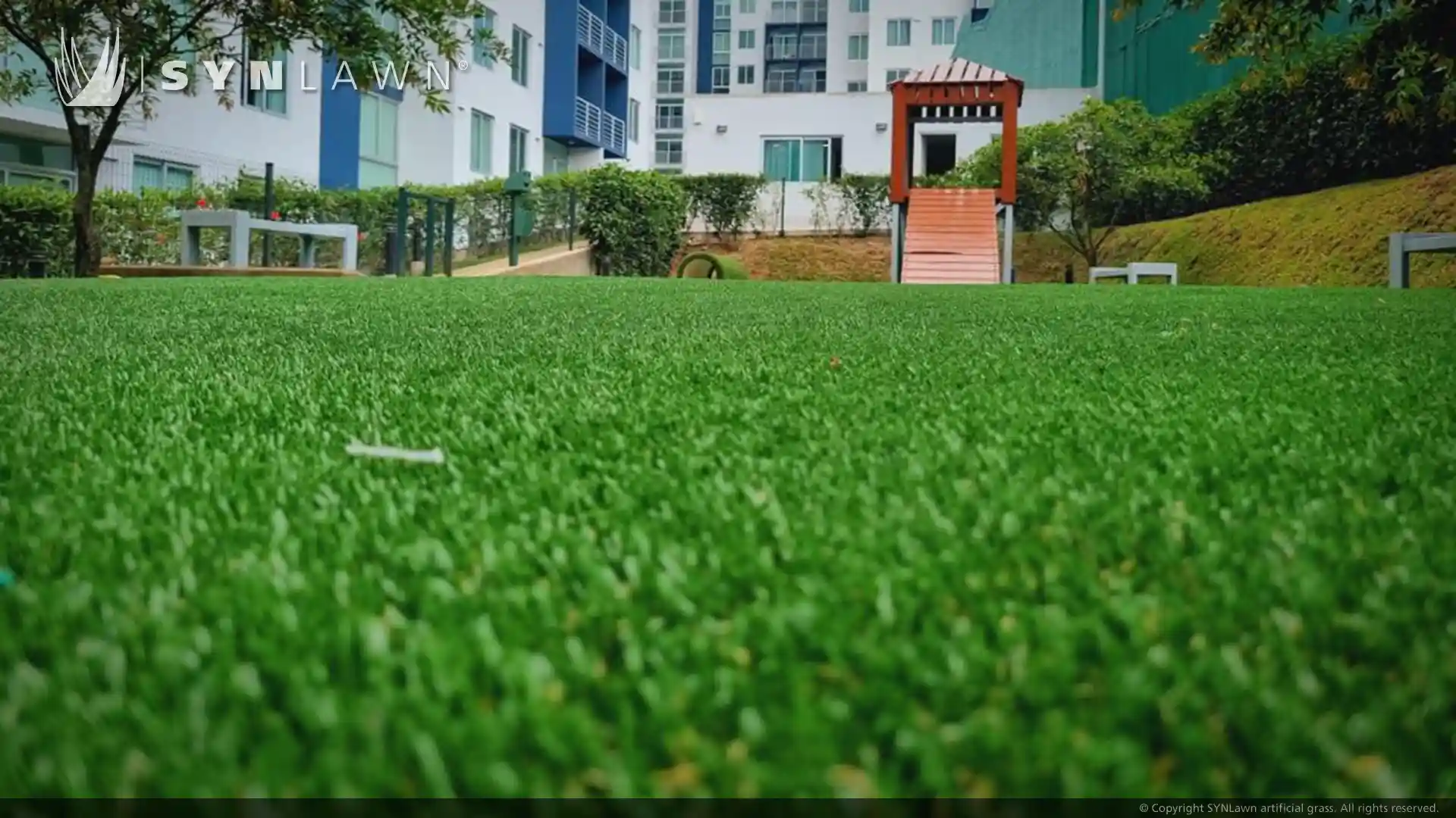 SYNLawn artificial grass pet park at Bambu Eco Urbano Condominium Costa Rica image of SYNLawn artificial grass pet park at Bambu Eco Urbano Condominium Costa Rica