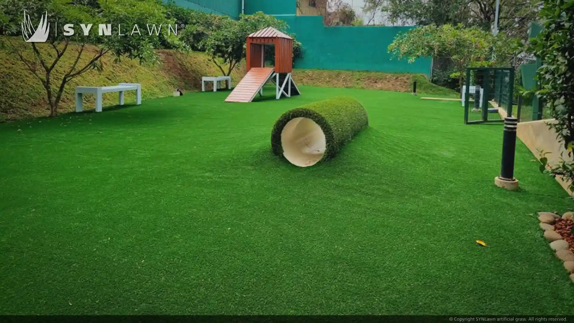 SYNLawn artificial grass pet park at Bambu Eco Urbano Condominium Costa Rica image of SYNLawn artificial grass pet park at Bambu Eco Urbano Condominium Costa Rica