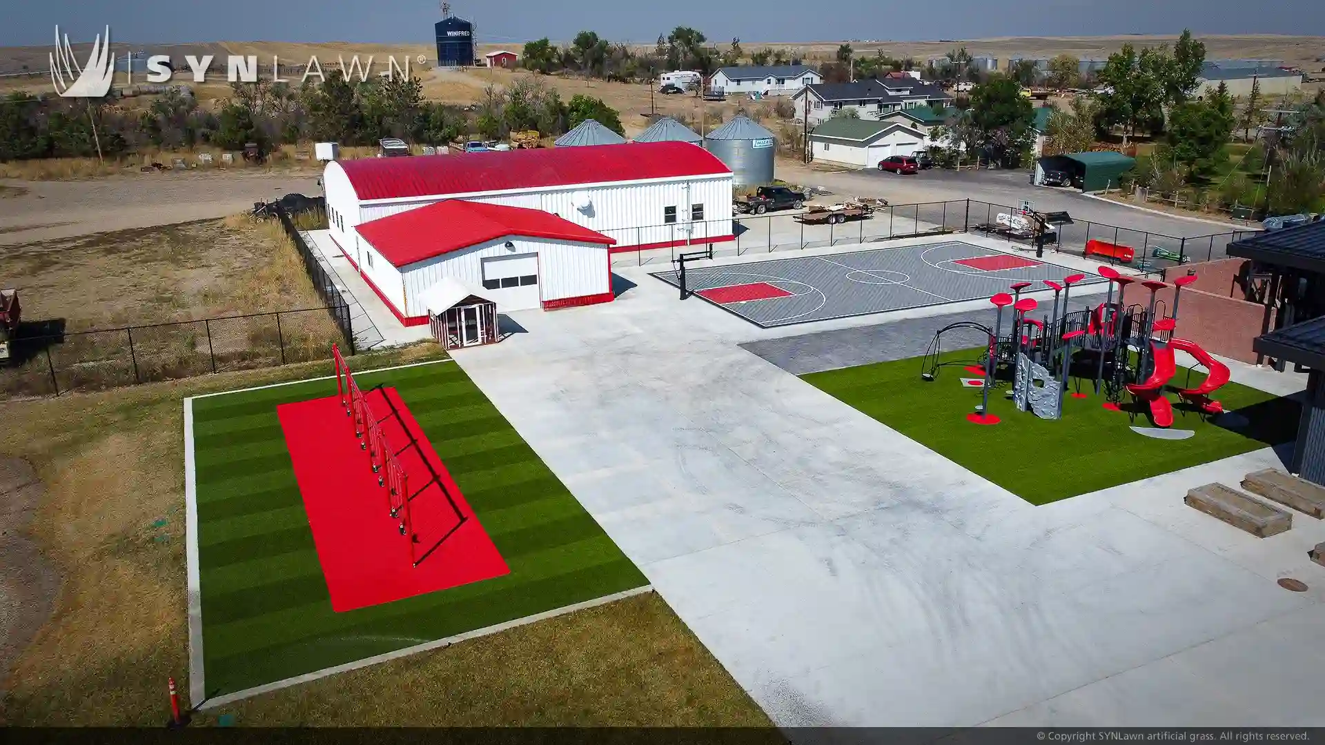 Winifred School District Enhances Playground Safety with Synthetic Surfacing