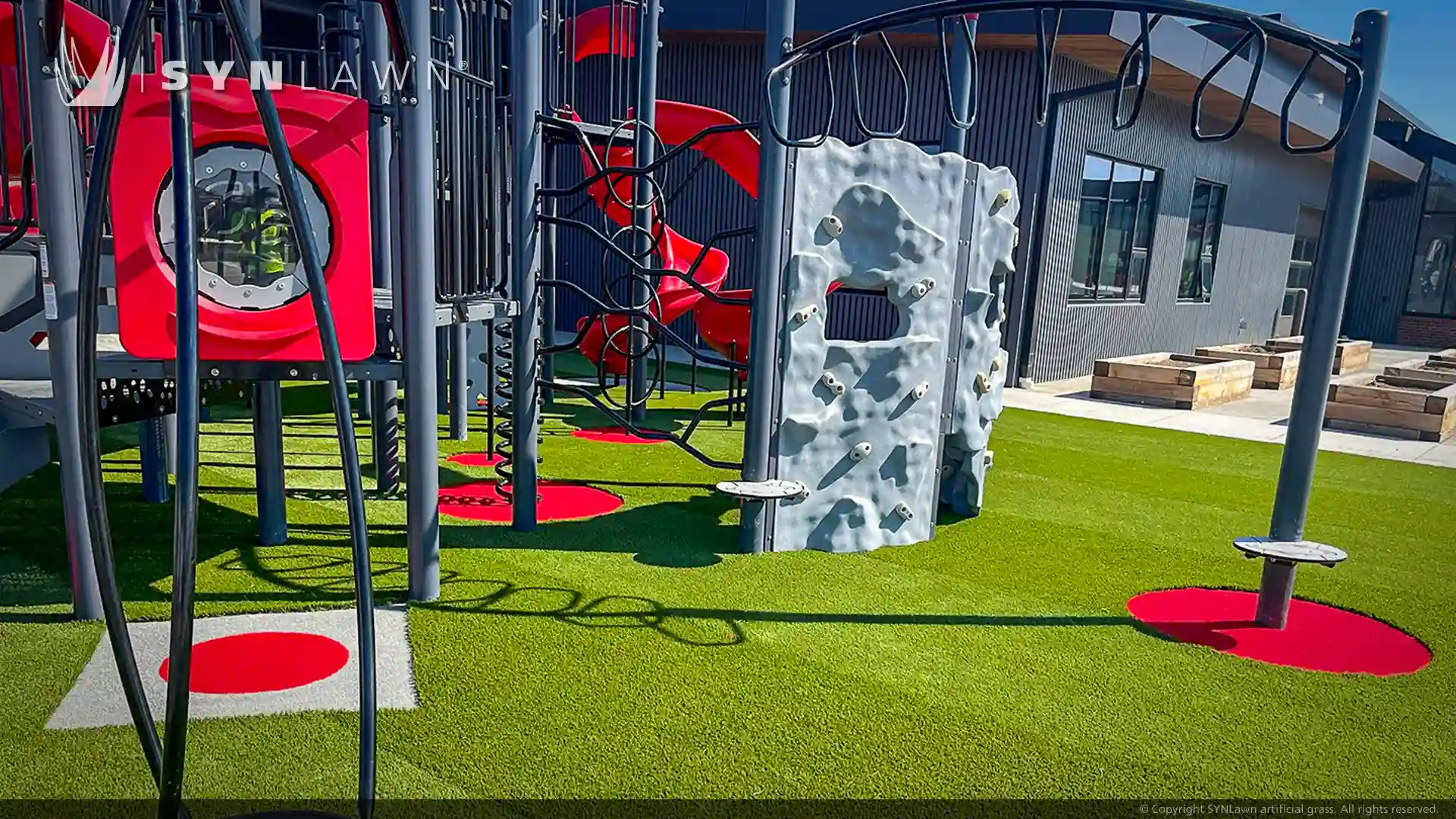SYNLawn artificial playground grass for Winifred School District Montana image of SYNLawn artificial playground grass for Winifred School District Montana