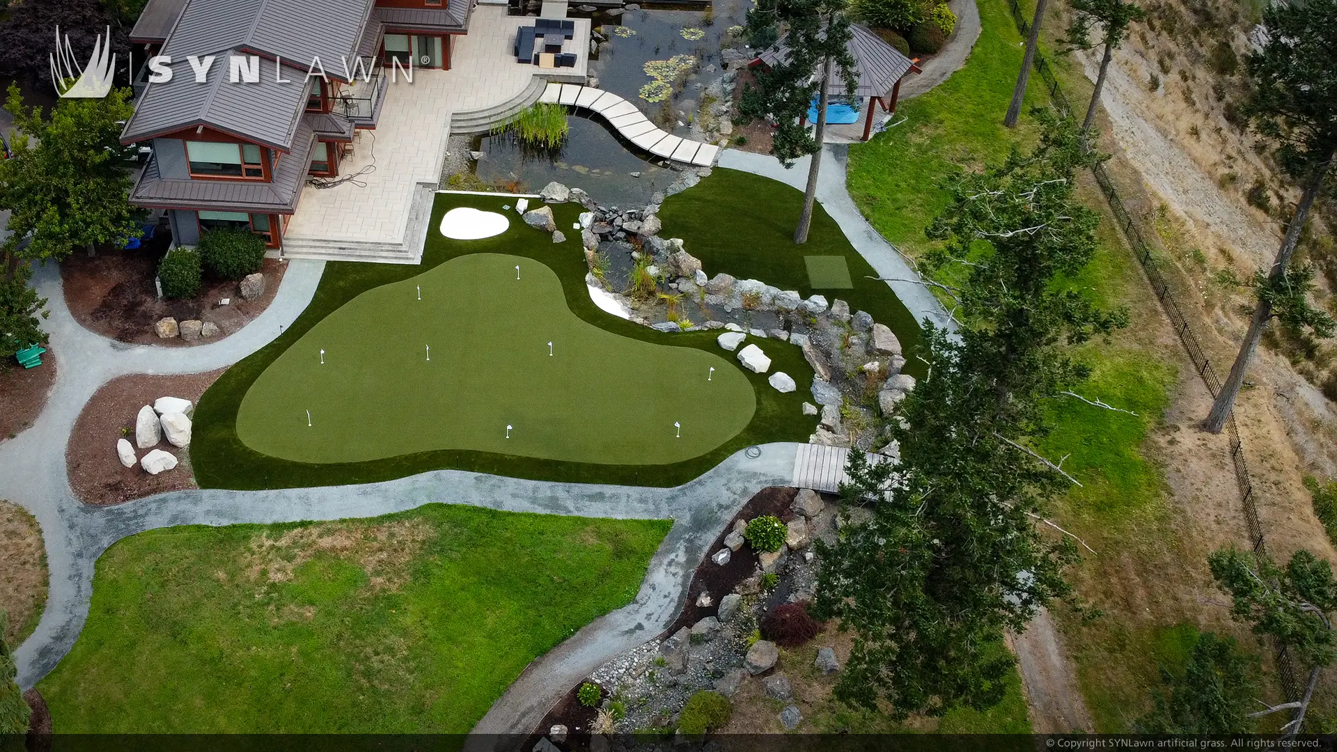 SYNLawn Golf custom putting green Victoria British Columbia BC Canada Image of SYNLawn Golf custom putting green Victoria British Columbia BC Canada