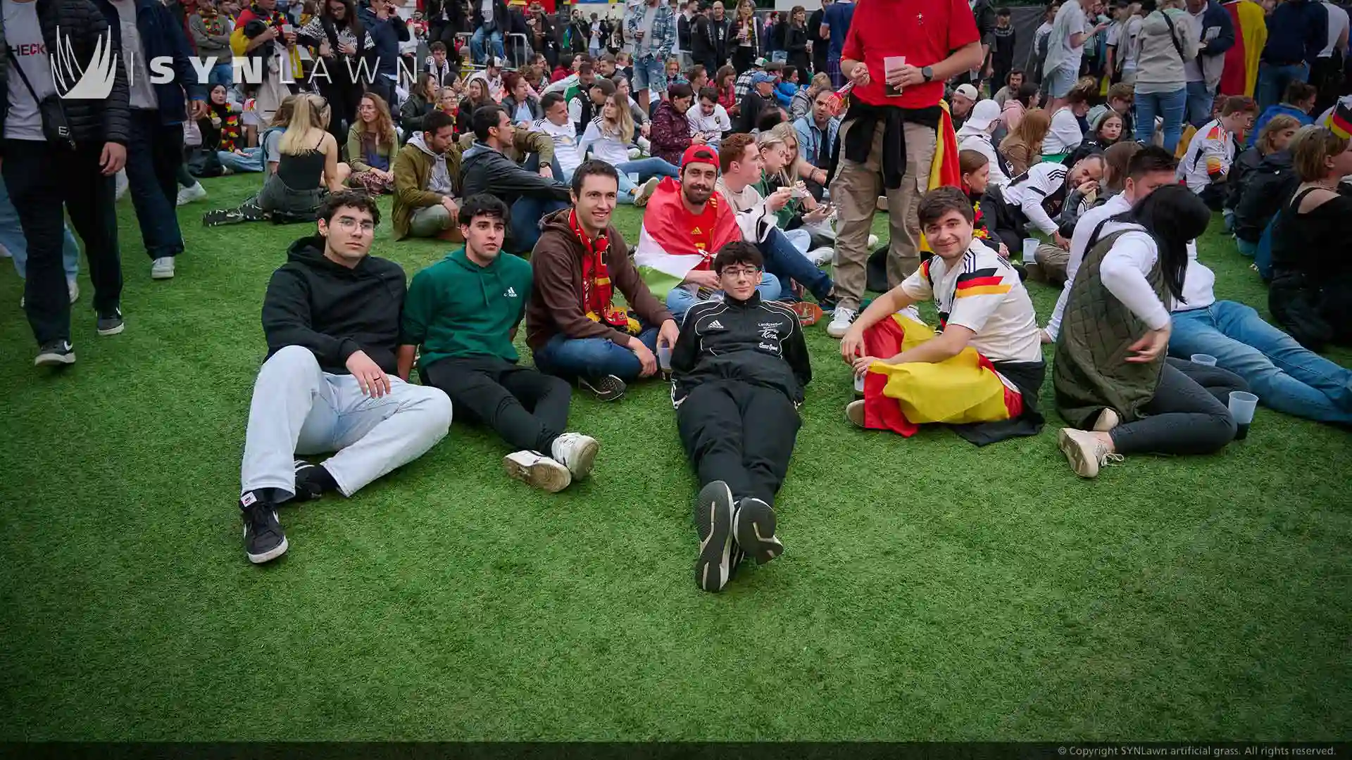 SYNLawn artificial grass event turf at the Brandenburg Gate Berlin for the EUFA Euro 2024 Premier Championship Tournament image of SYNLawn artificial grass event turf at the Brandenburg Gate Berlin for the EUFA Euro 2024 Premier Championship Tournament
